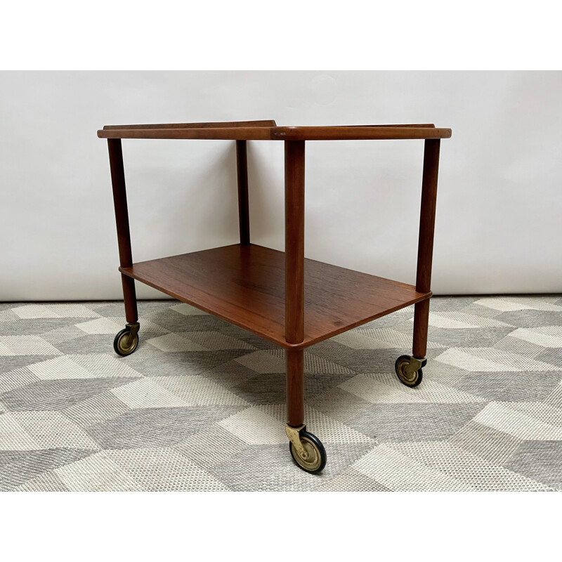 Mid-century teak trolley bar