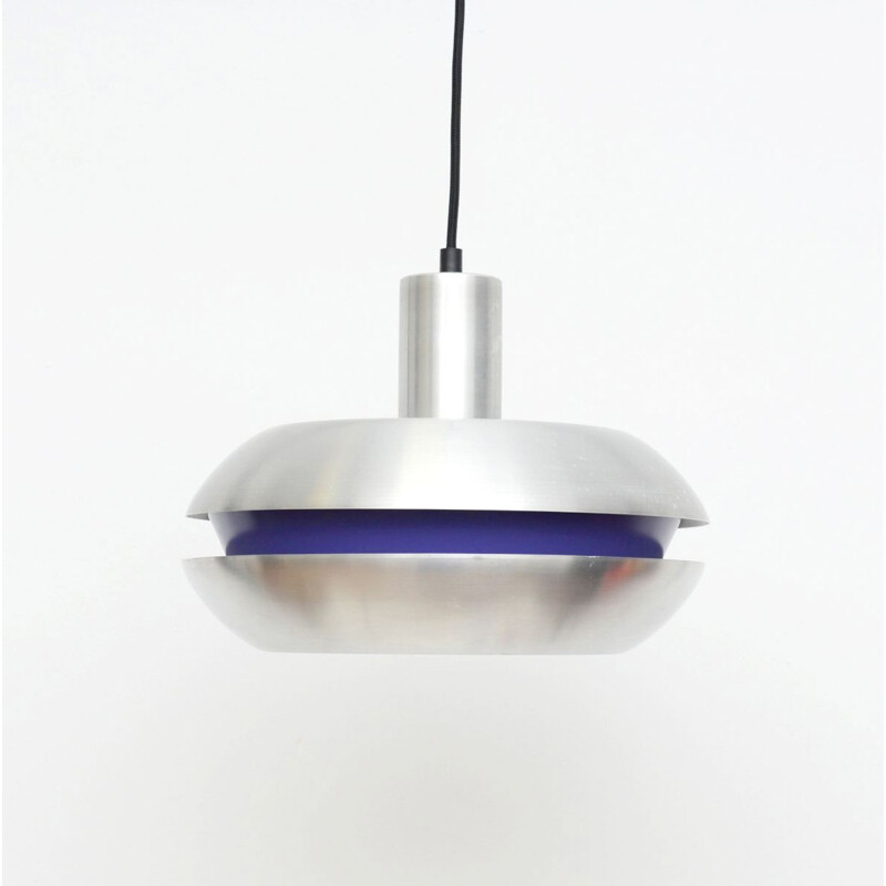 Vintage pendant lamp in silver, Denmark 1970s