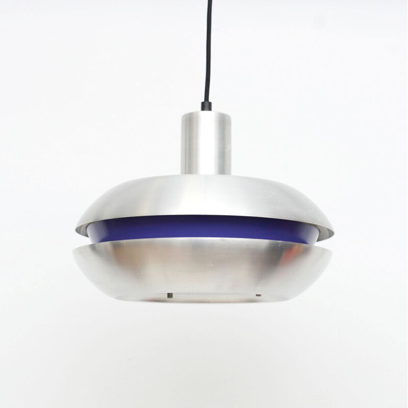 Vintage pendant lamp in silver, Denmark 1970s