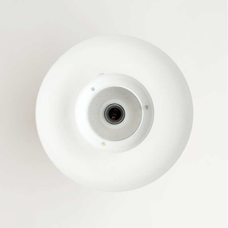 Vintage white pendant lamp, Denmark 1970s