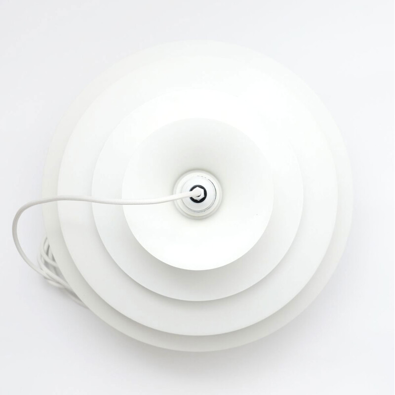 Vintage Form Light white pendant lamp, Denmark 1970s