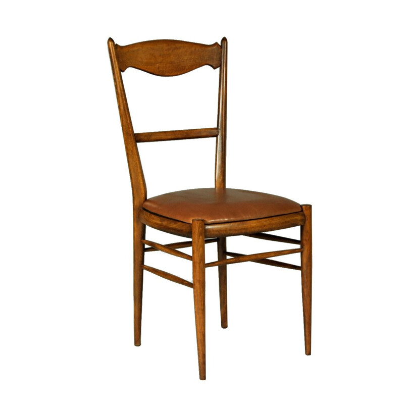 Set of 6 vintage Czech beechwood dining chairs, 1970s