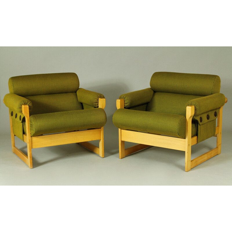 Pair of vintage armchairs by Hikor for Ikea, 1970s