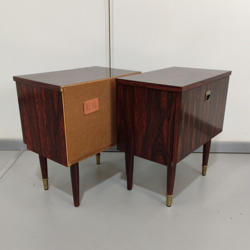 Pair of vintage rosewood night stands