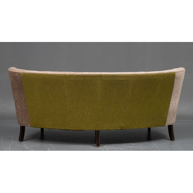 Danish vintage curved sofa, 1950s