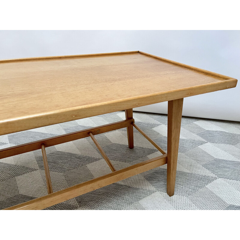 Vintage coffee table with shelf, 1960-1970