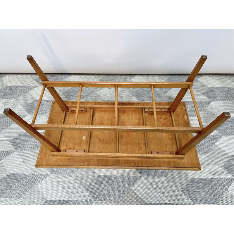 Vintage coffee table with shelf, 1960-1970