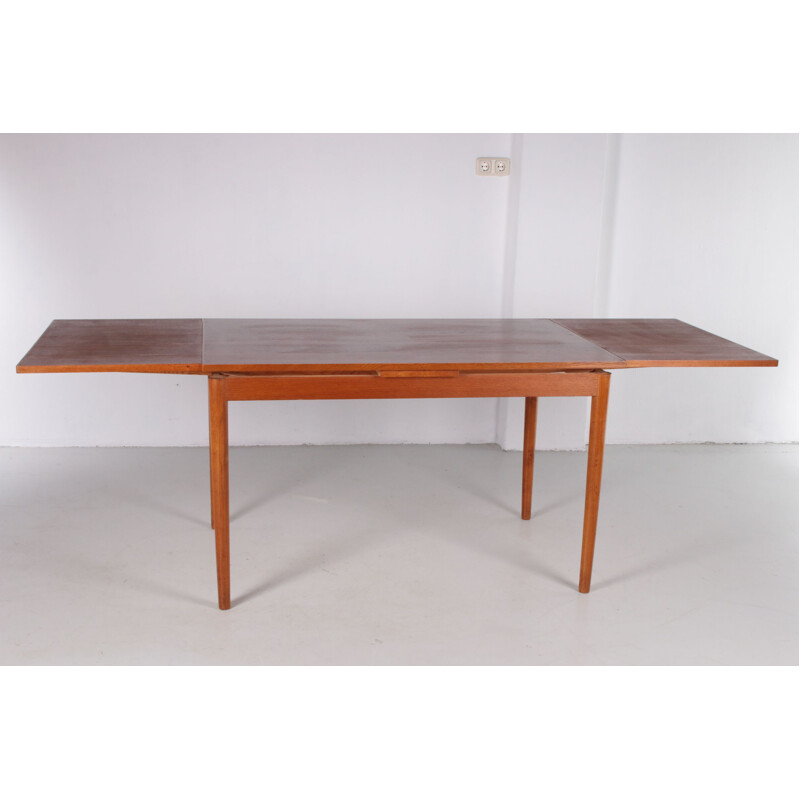 Vintage Danish teak dining table with pull-out top, 1960