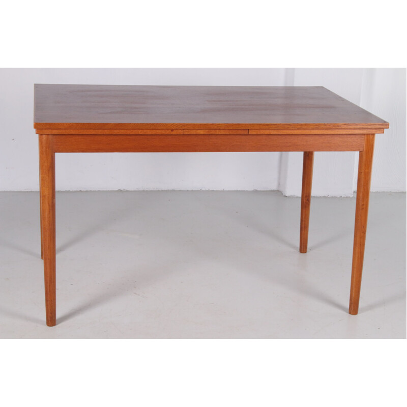 Vintage Danish teak dining table with pull-out top, 1960