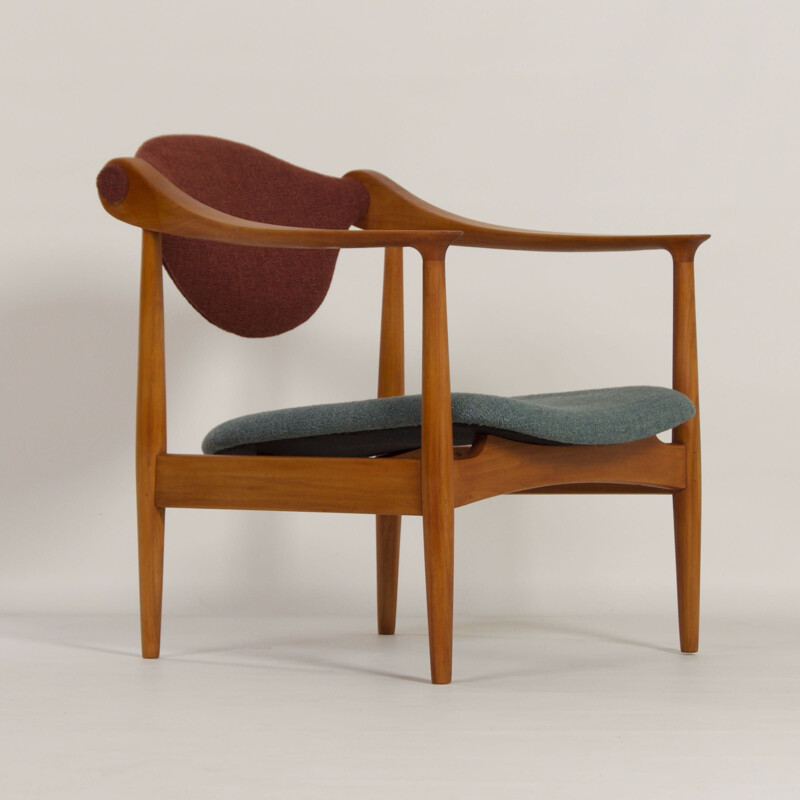 Danish vintage armchair made of pear wood, 1960s