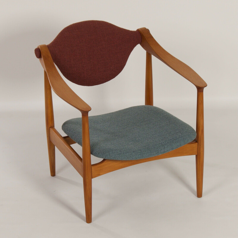 Sillón danés vintage de madera de peral, 1960