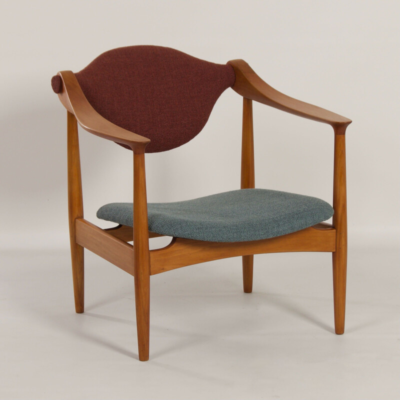 Danish vintage armchair made of pear wood, 1960s