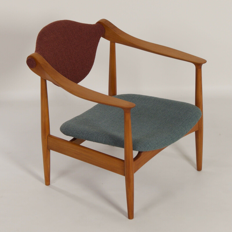 Danish vintage armchair made of pear wood, 1960s