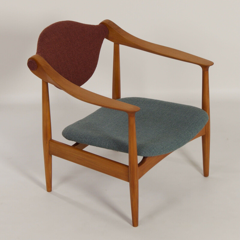 Vintage Deense perenhouten fauteuil, 1960