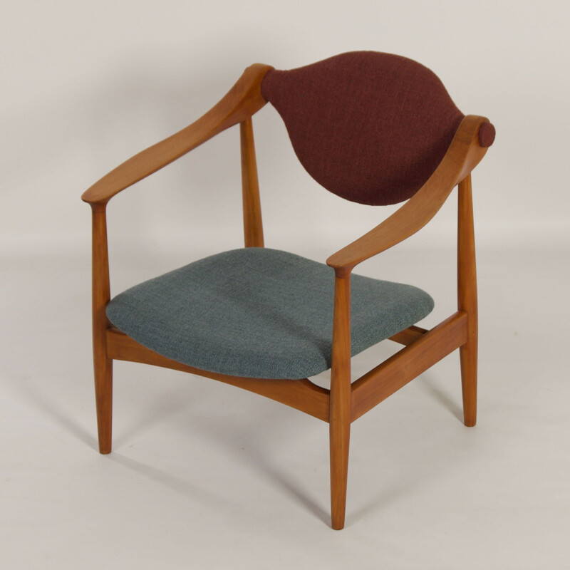 Danish vintage armchair made of pear wood, 1960s