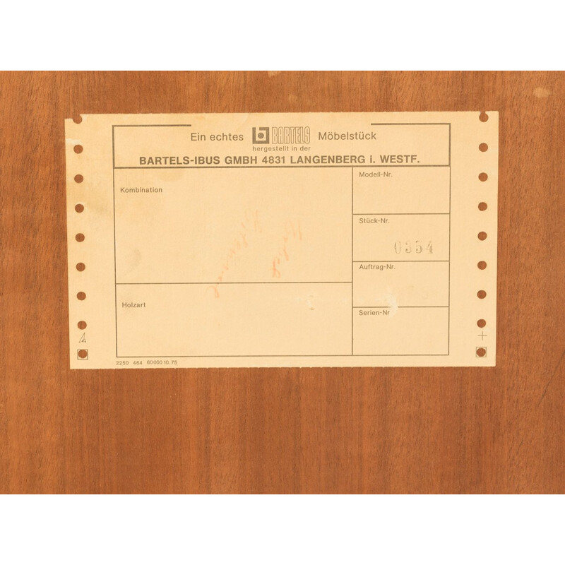 Vintage sideboard with four drawers and two sliding doors by Bartels, Germany 1960s