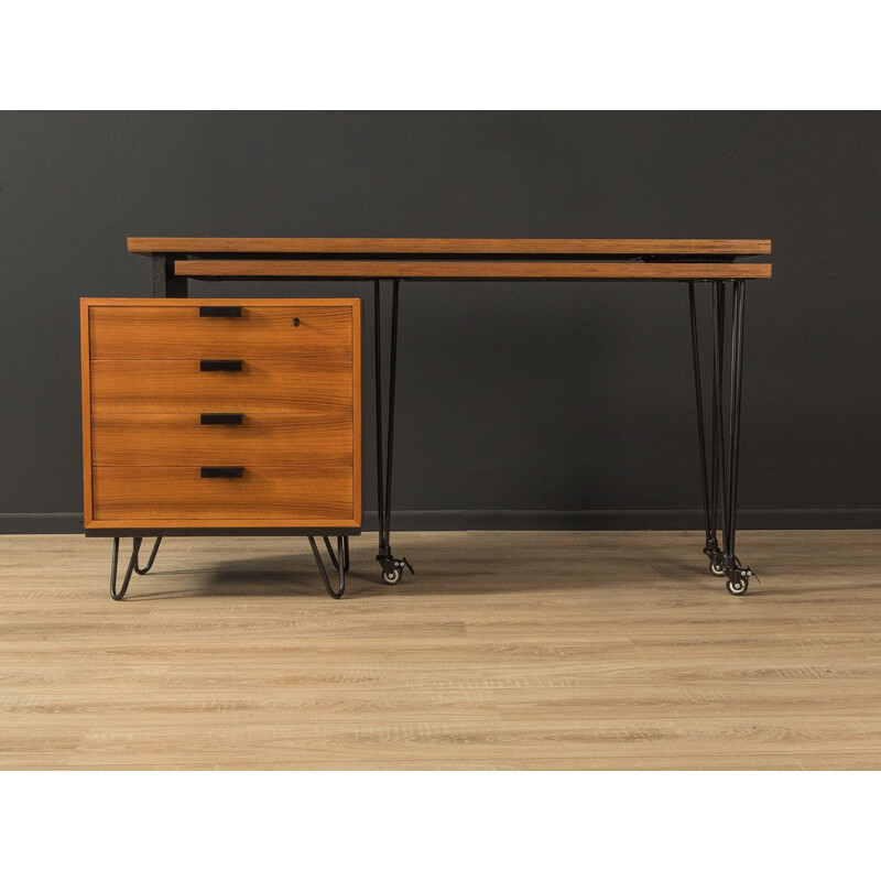 Vintage walnut desk, Germany 1960s