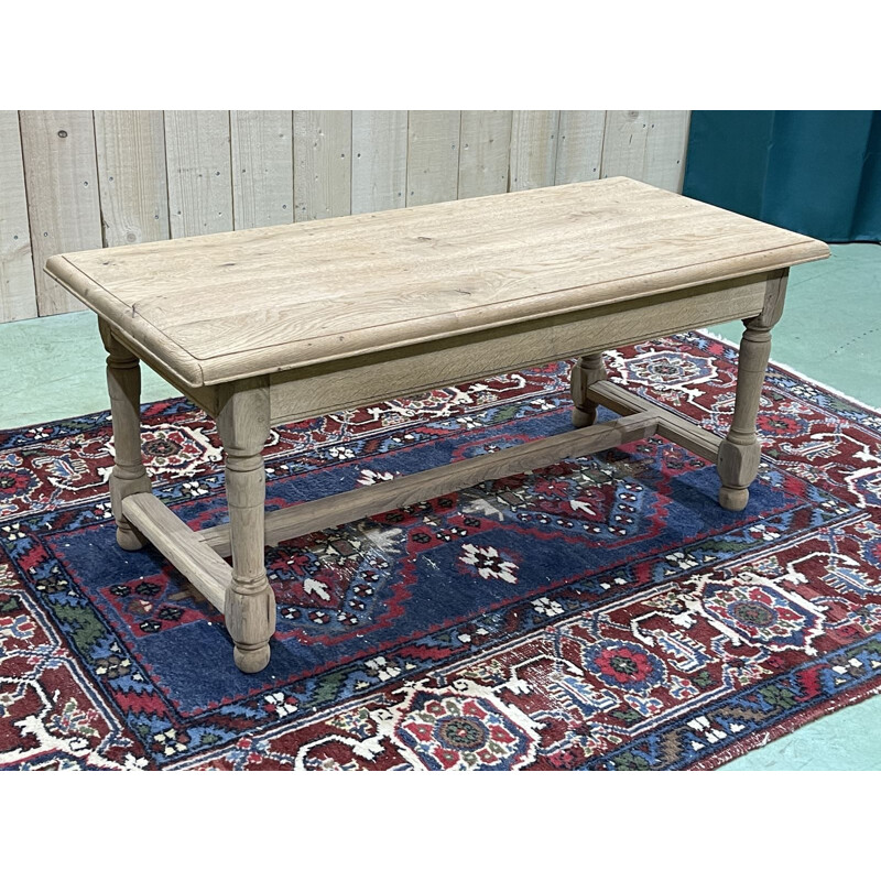 Vintage coffee table in raw oakwood, 1930