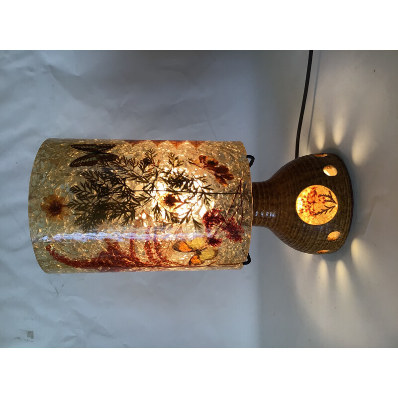 Lampe vintage en céramique et résine par Accolay, 1960-1970