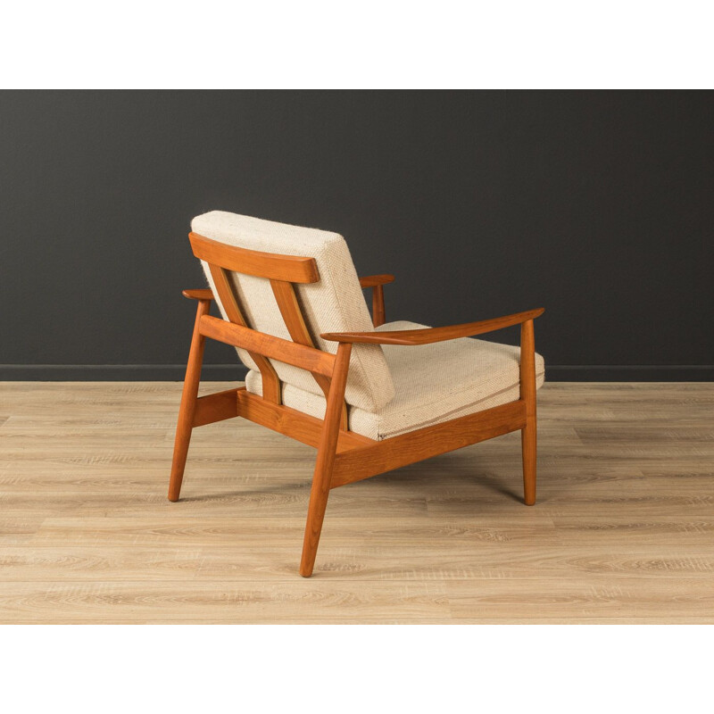 Vintage teak and fabric armchair by Arne Vodder for France & Søn, 1960s