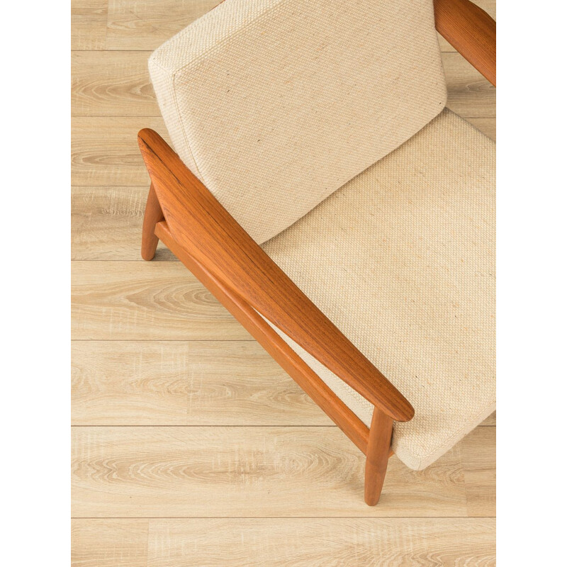 Vintage teak and fabric armchair by Arne Vodder for France & Søn, 1960s