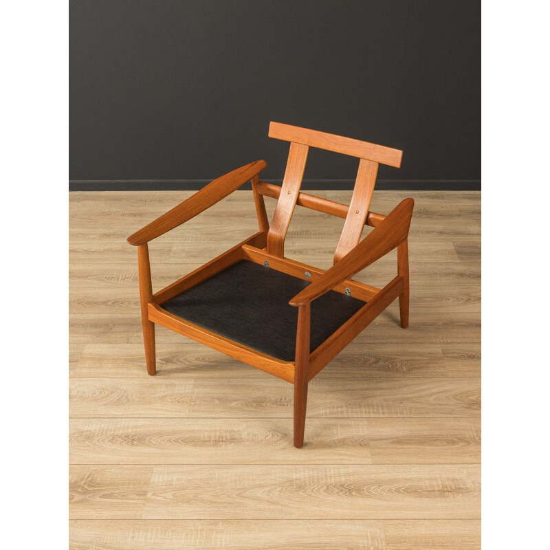 Vintage teak and fabric armchair by Arne Vodder for France & Søn, 1960s