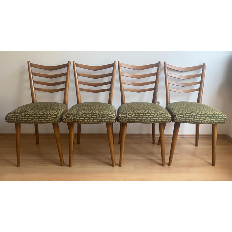 Set of 4 vintage Ton chairs, 1960s