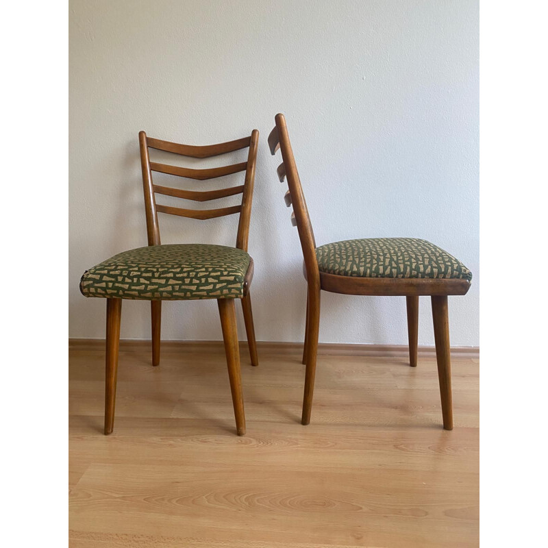 Set of 4 vintage Ton chairs, 1960s