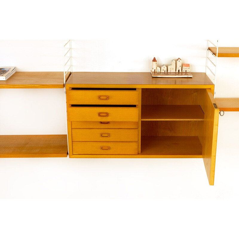 Vintage String wall unit by Nisse & Kajsa Strinning for String Ab, Sweden 1960s