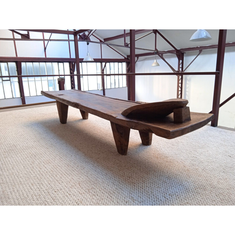 Vintage Senufo daybed in solid wood