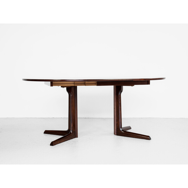 Mid century Danish round dining table in rosewood, 1960s