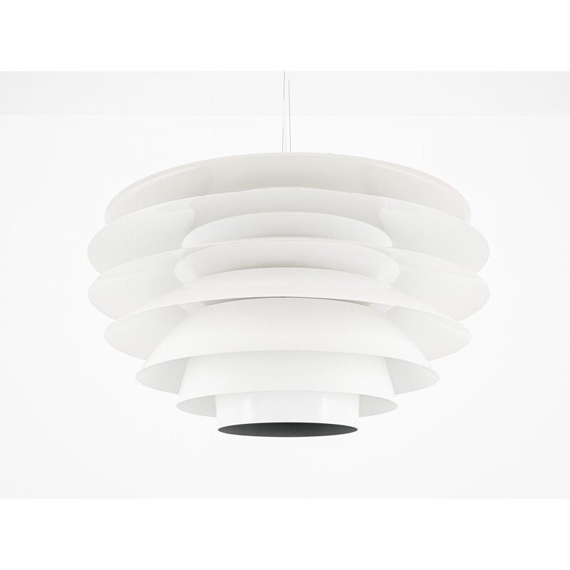 Vintage XL white Verona pendant lamp by Svend Middelboe for Nordisk Solar