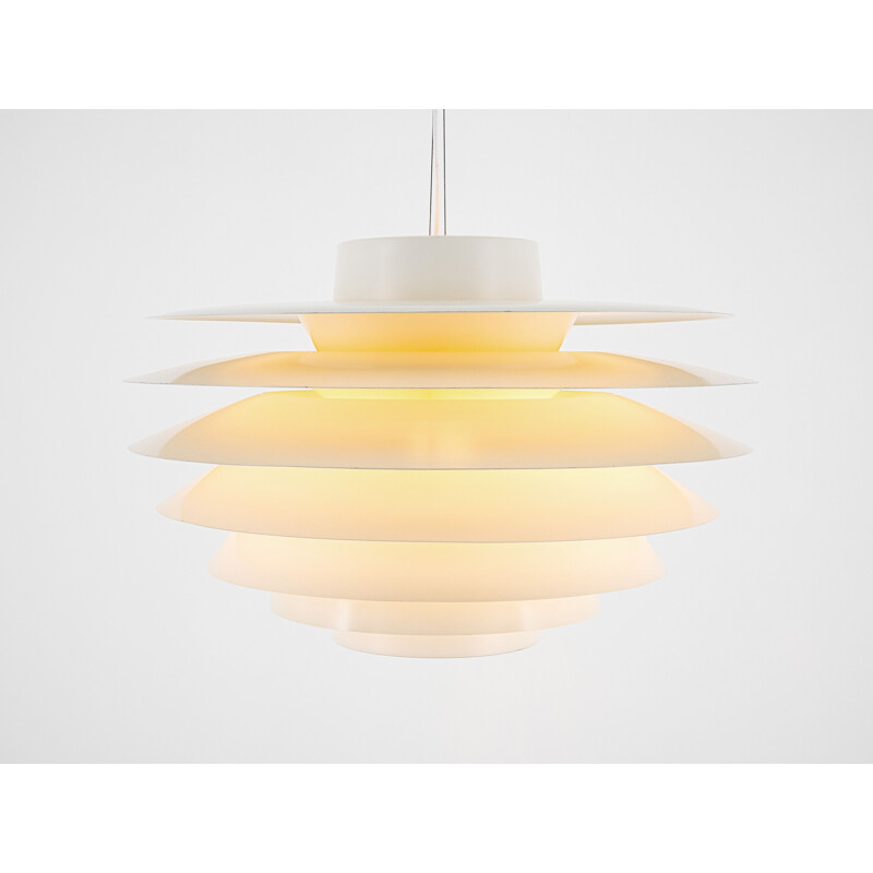 Vintage XL white Verona pendant lamp by Svend Middelboe for Nordisk Solar