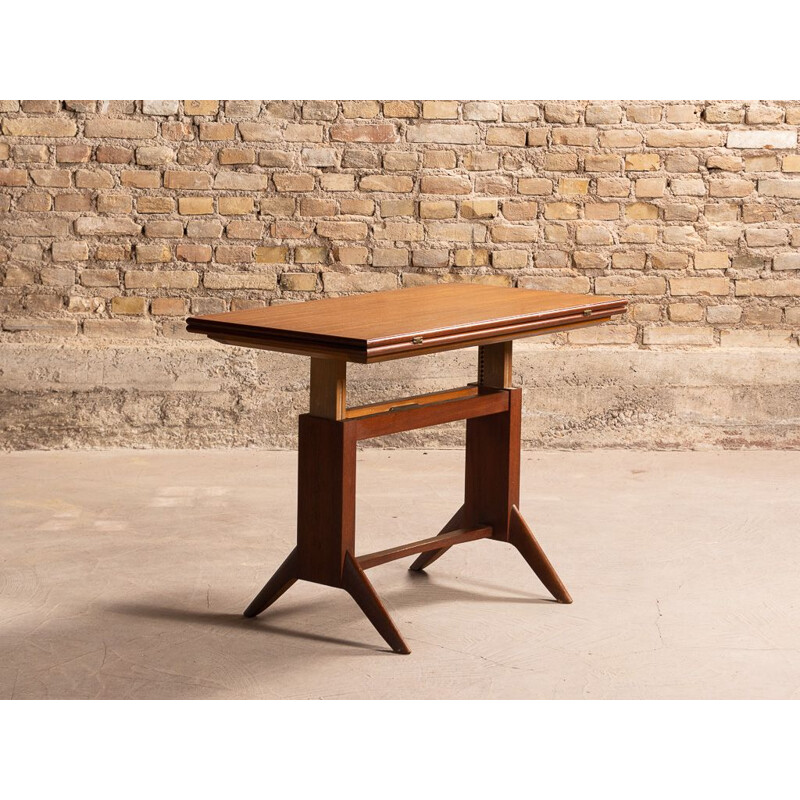 Vintage adjustable height teak coffee table, 1960