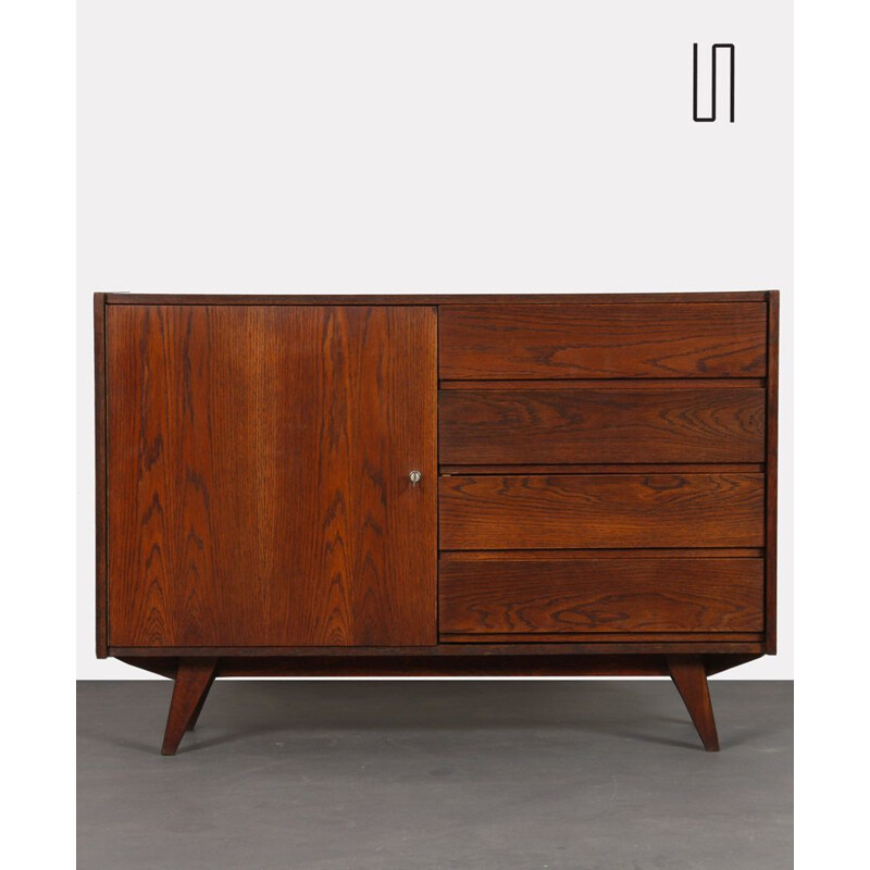 Dark vintage chest of drawers by Jiroutek for Interier Praha, 1960