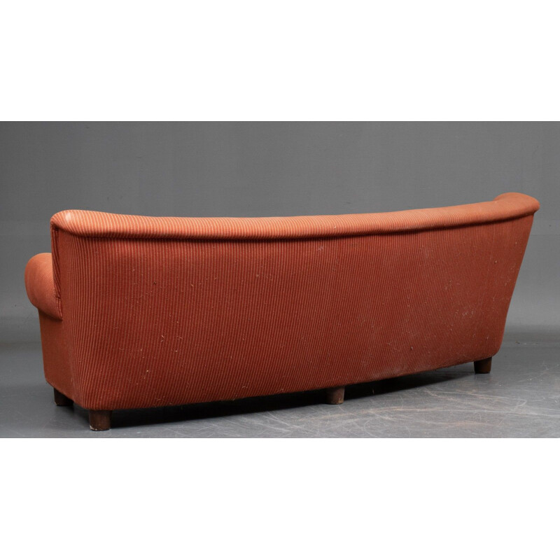 Danish vintage curved sofa, 1940-1950