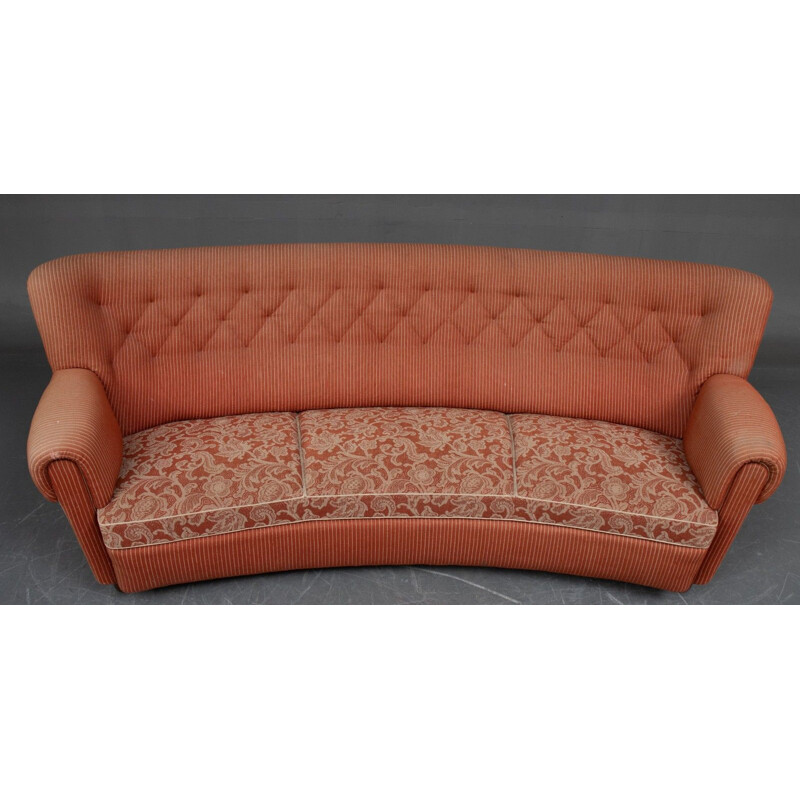Geschwungenes dänisches Vintage-Sofa, 1940-1950