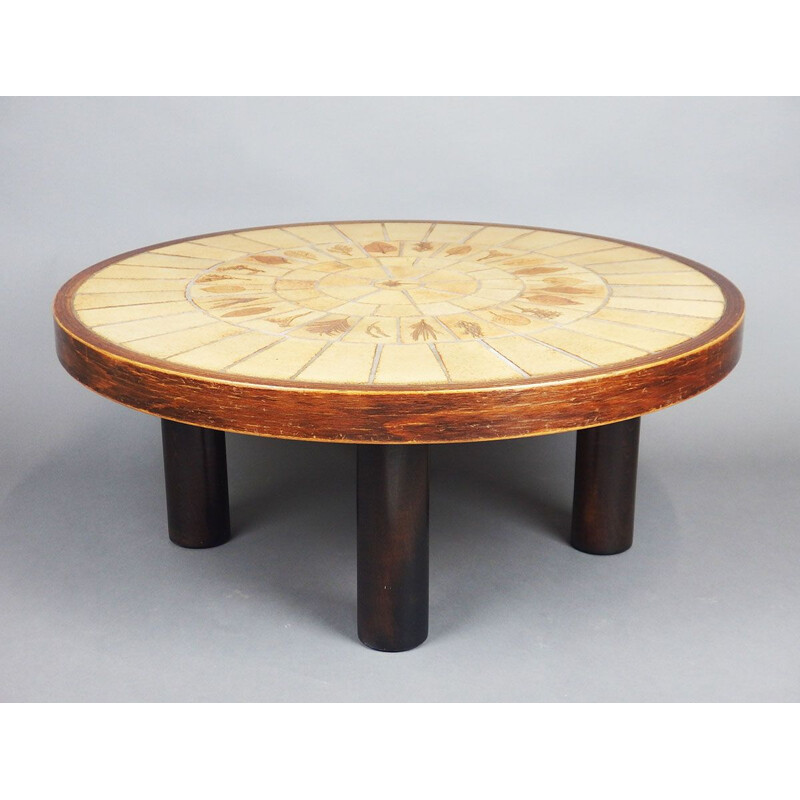 Vintage coffee table by Roger Capron