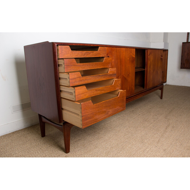 Vintage Danish teak sideboard by Arne Hovmand-Olsen for Mogens Kold, 1960