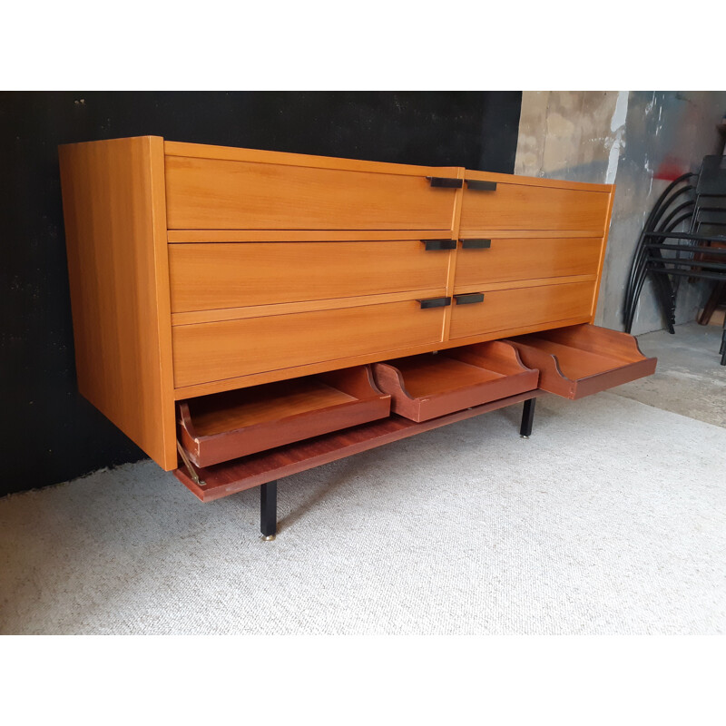 Vintage French modernist chest of drawers, 1966