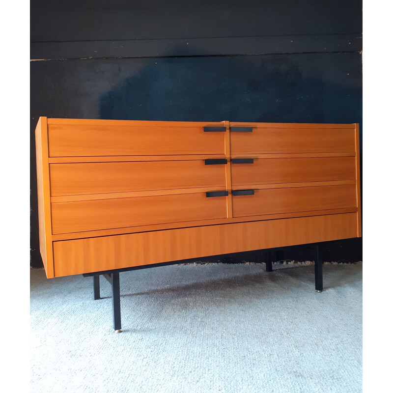 Vintage French modernist chest of drawers, 1966