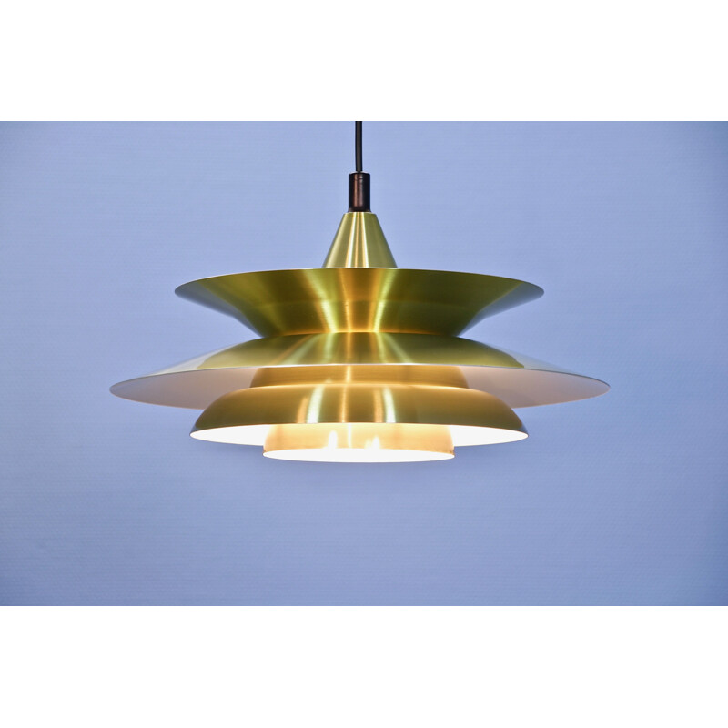 Danish vintage pendant lamp in brass, 1970s