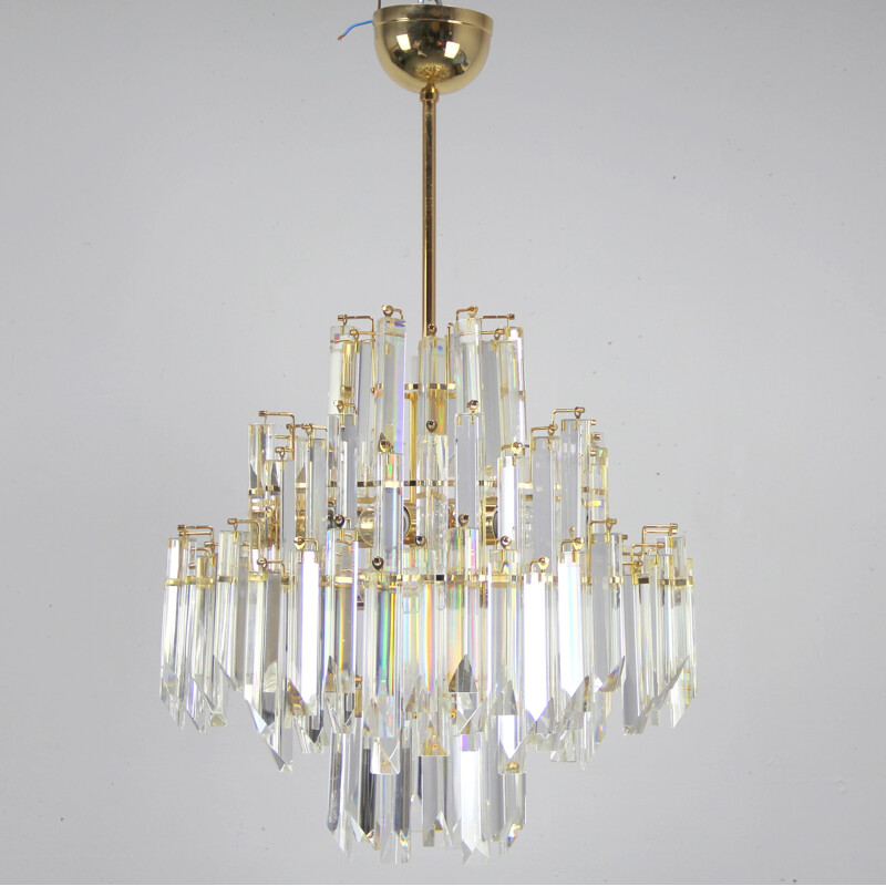 Vintage Murano glass chandelier by Venini, 1970
