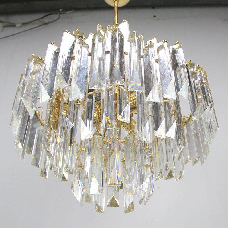 Vintage Murano glass chandelier by Venini, 1970