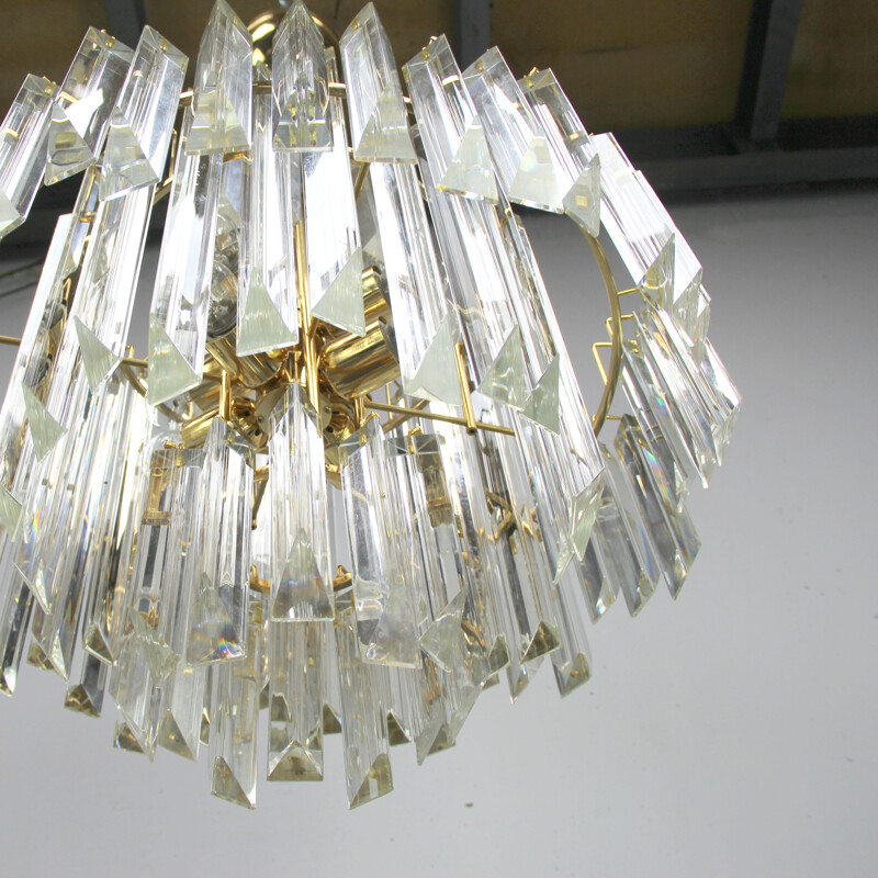 Vintage Murano glass chandelier by Venini, 1970