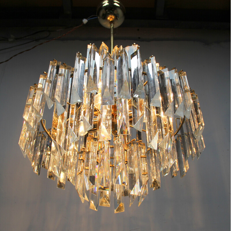 Vintage Murano glass chandelier by Venini, 1970