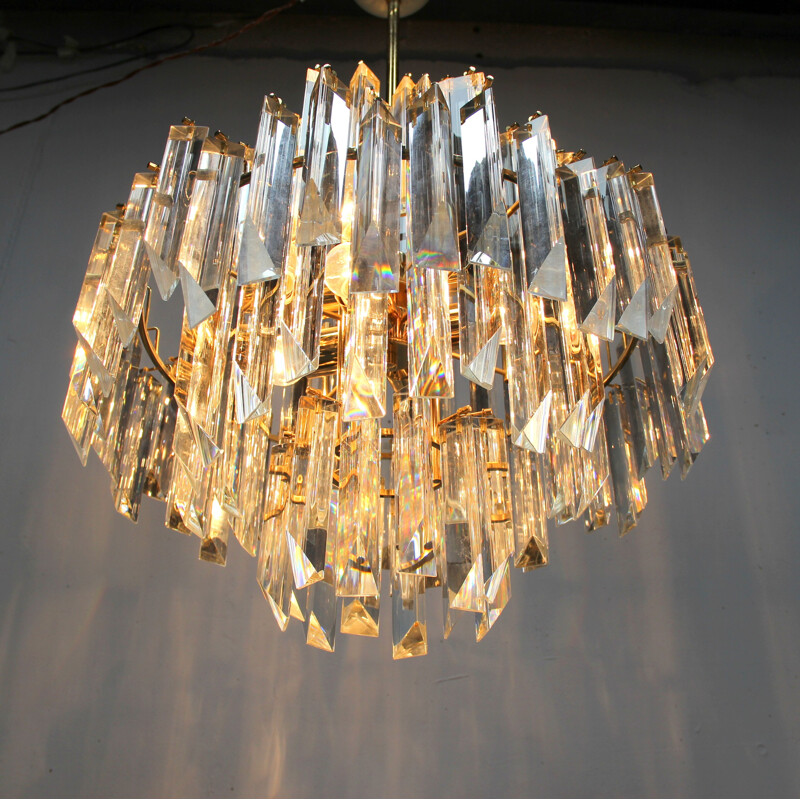 Vintage Murano glass chandelier by Venini, 1970