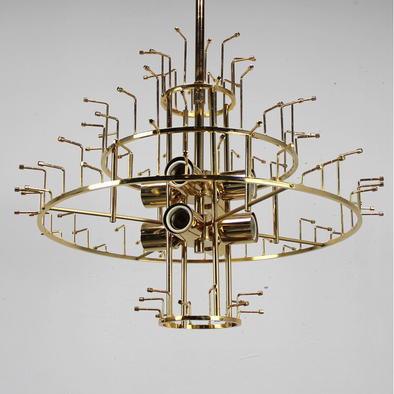 Vintage Murano glass chandelier by Venini, 1970