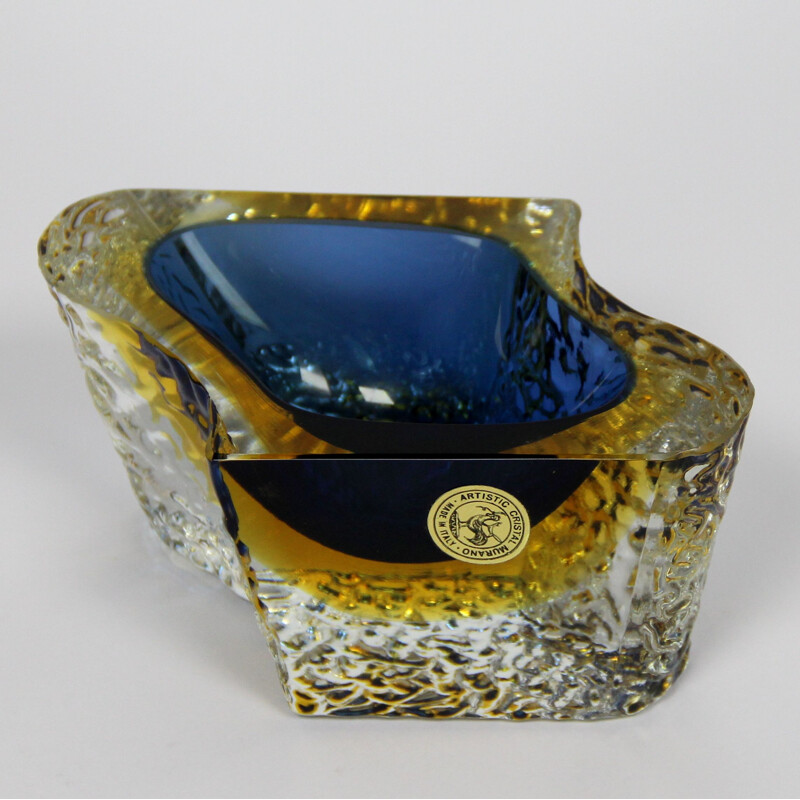 Vintage ashtray in murano glass by Mandruzzato, 1970 .