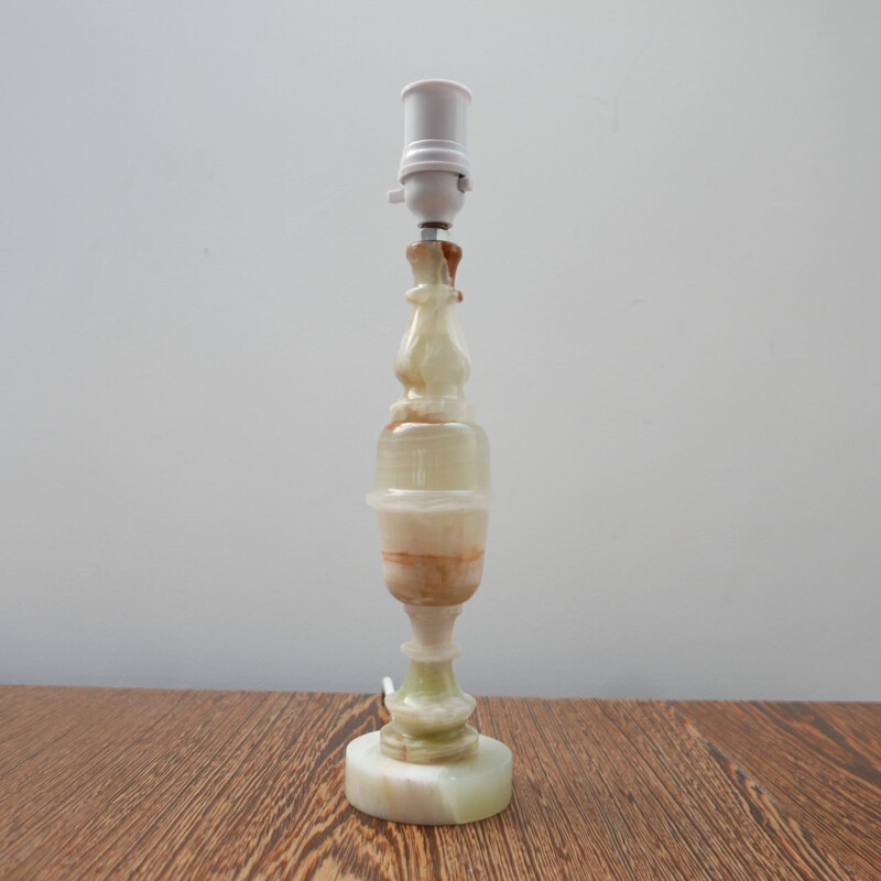 Vintage alabaster table lamp, England 1970